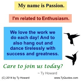 Ty Howard on Passion, Quotes on Passion